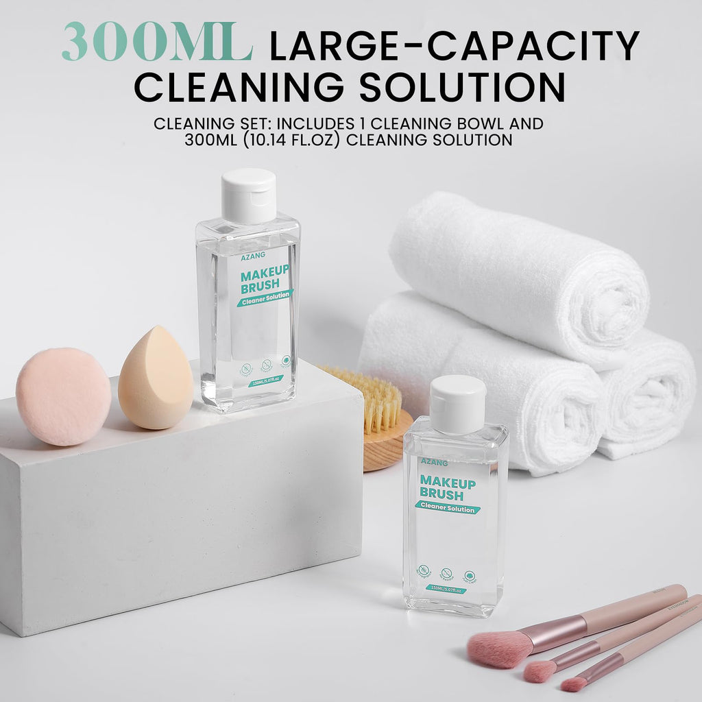 Azang Makeup Brush Cleaner 300ml – Deep Clean for Brushes, Sponges & Puffs | Gentle, Vegan & Cruelty-Free