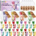 AZEN 32 Sets Bulk Gifts – Hand Cream & Lip Balm with Organza Bags & Thank You Cards