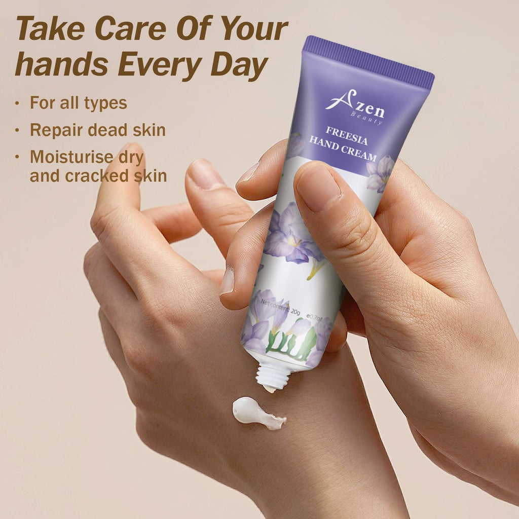 AZEN 32 Sets Bulk Gifts – Hand Cream & Lip Balm with Organza Bags & Thank You Cards