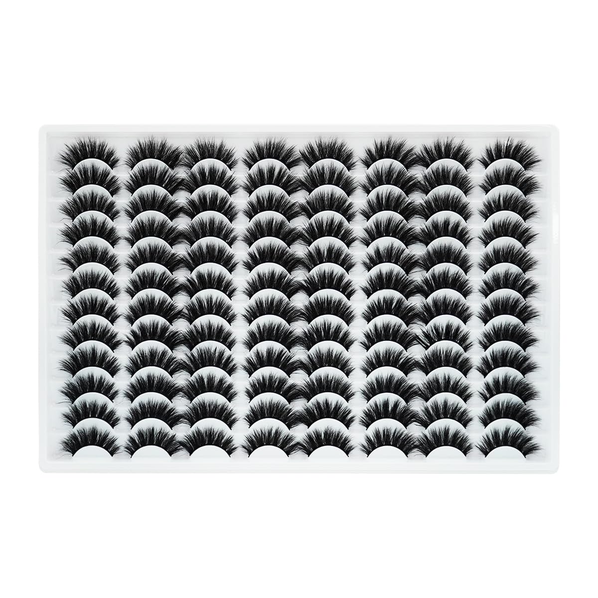 Azenlo False Eyelashes 48 Pairs – 14mm Wispy 3D Cat Eye Lashes