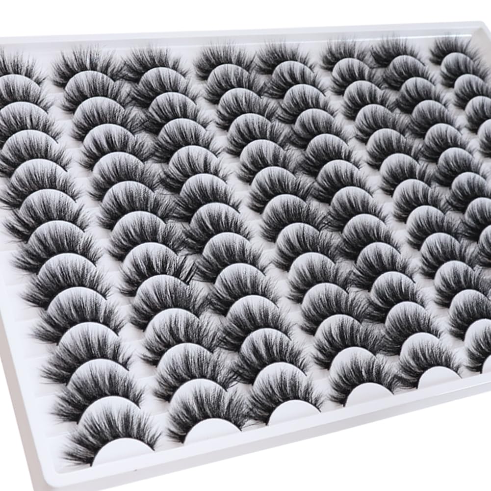 Azenlo False Eyelashes 48 Pairs – 14mm Wispy 3D Cat Eye Lashes