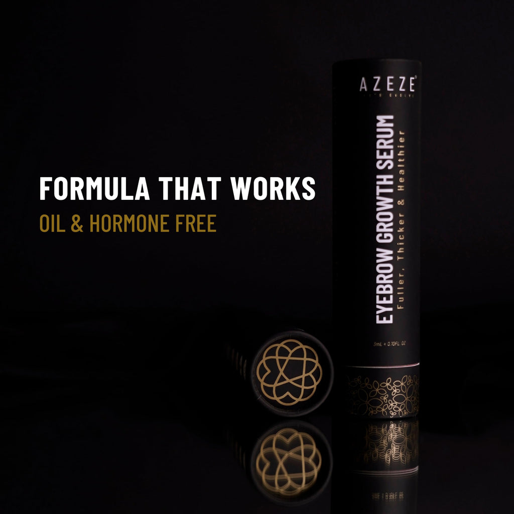 AZEZE Eyebrow Growth Serum – Oil-Free Formula for Fuller Brows in 6 Weeks