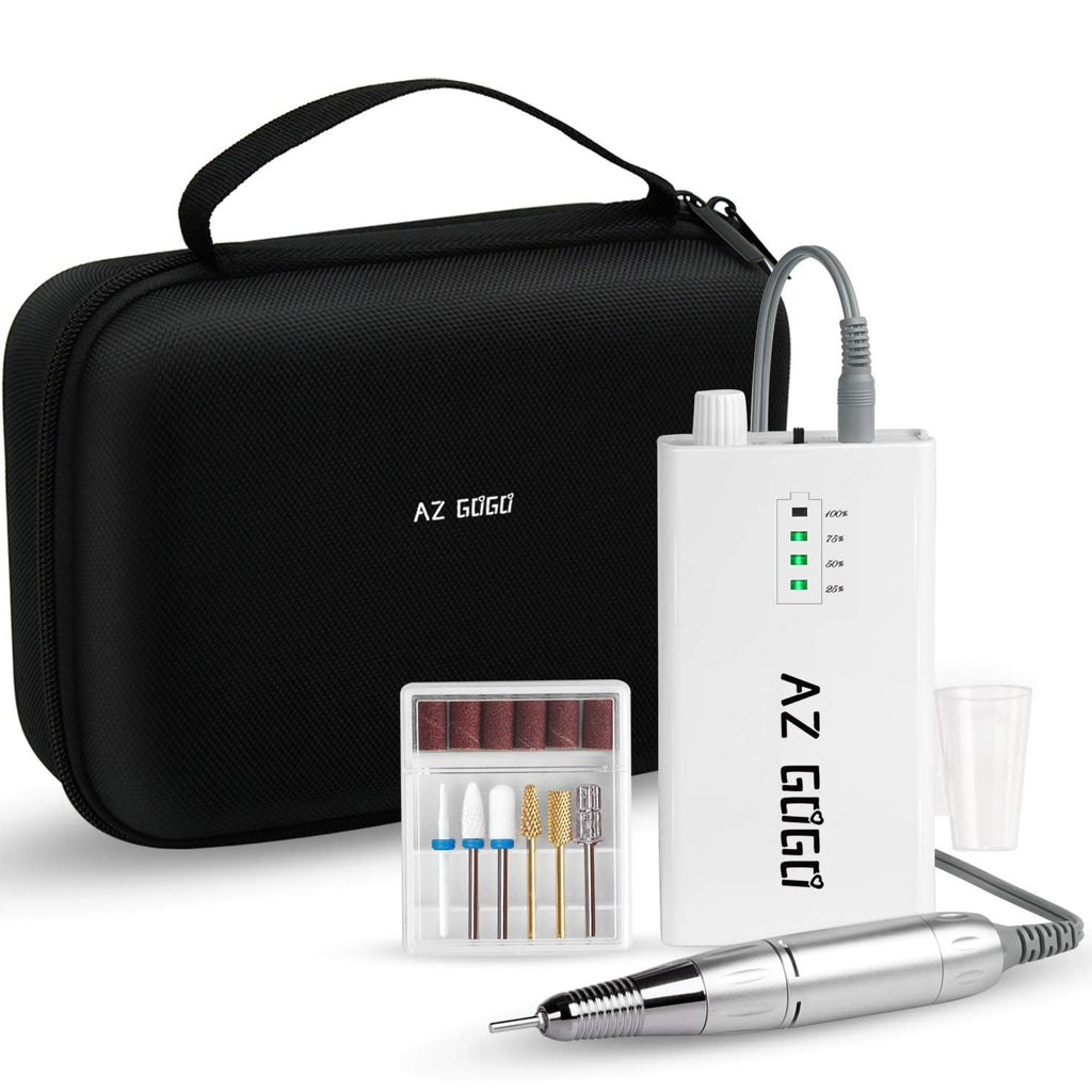 AZ GOGO Efile Nail Drill Machine – 30000 RPM Portable E-File for Acrylic Nails