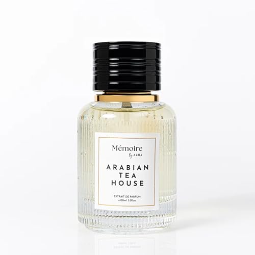 Azha Arabian Tea House Extrait de Parfum 100 ml – Long-Lasting Women’s Perfume with Saffron, Jasmine & Vanilla