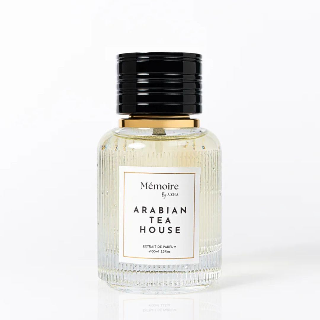 Azha Arabian Tea House Extrait de Parfum 100 ml – Long-Lasting Women’s Perfume with Saffron, Jasmine & Vanilla