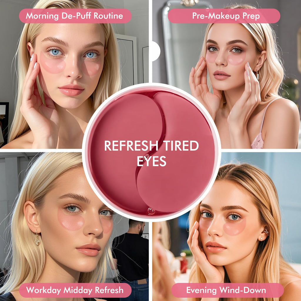 AzLucaky Rose Hydrogel Eye Patches — 40 Pairs for Puffy Eyes, Dark Circles, Hydration