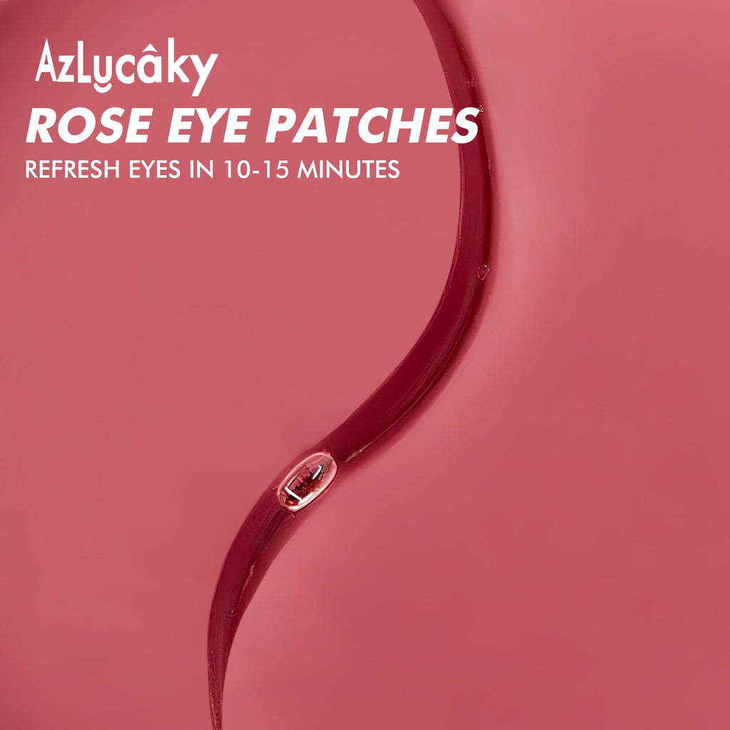 AzLucaky Rose Hydrogel Eye Patches — 40 Pairs for Puffy Eyes, Dark Circles, Hydration