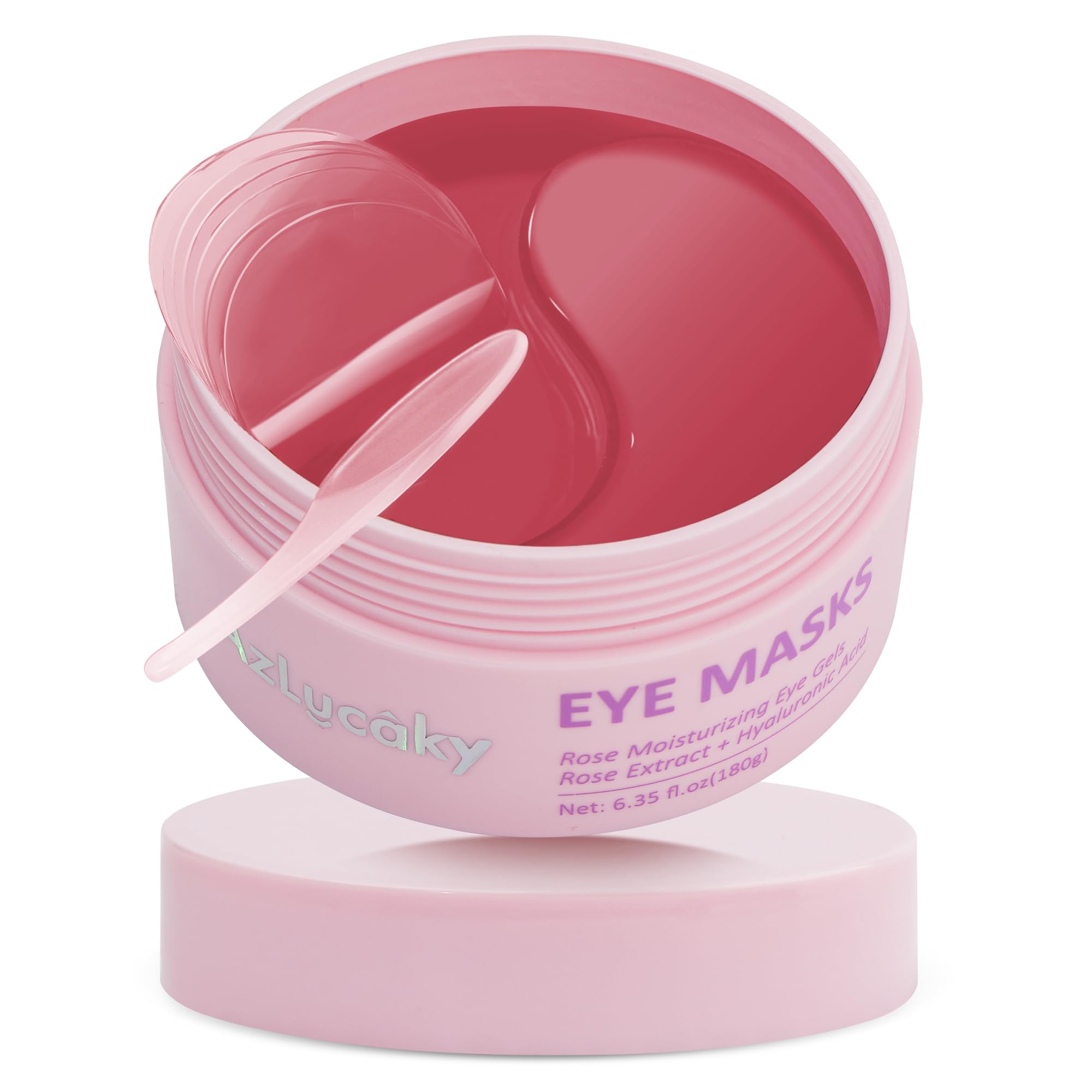 AzLucaky Rose Hydrogel Eye Patches — 40 Pairs for Puffy Eyes, Dark Circles, Hydration