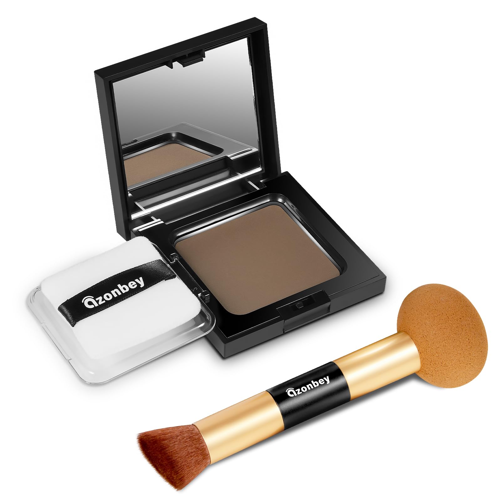Azonbey Root Touch Up Powder – Instant Gray Coverage & Hairline Concealer (Brown)