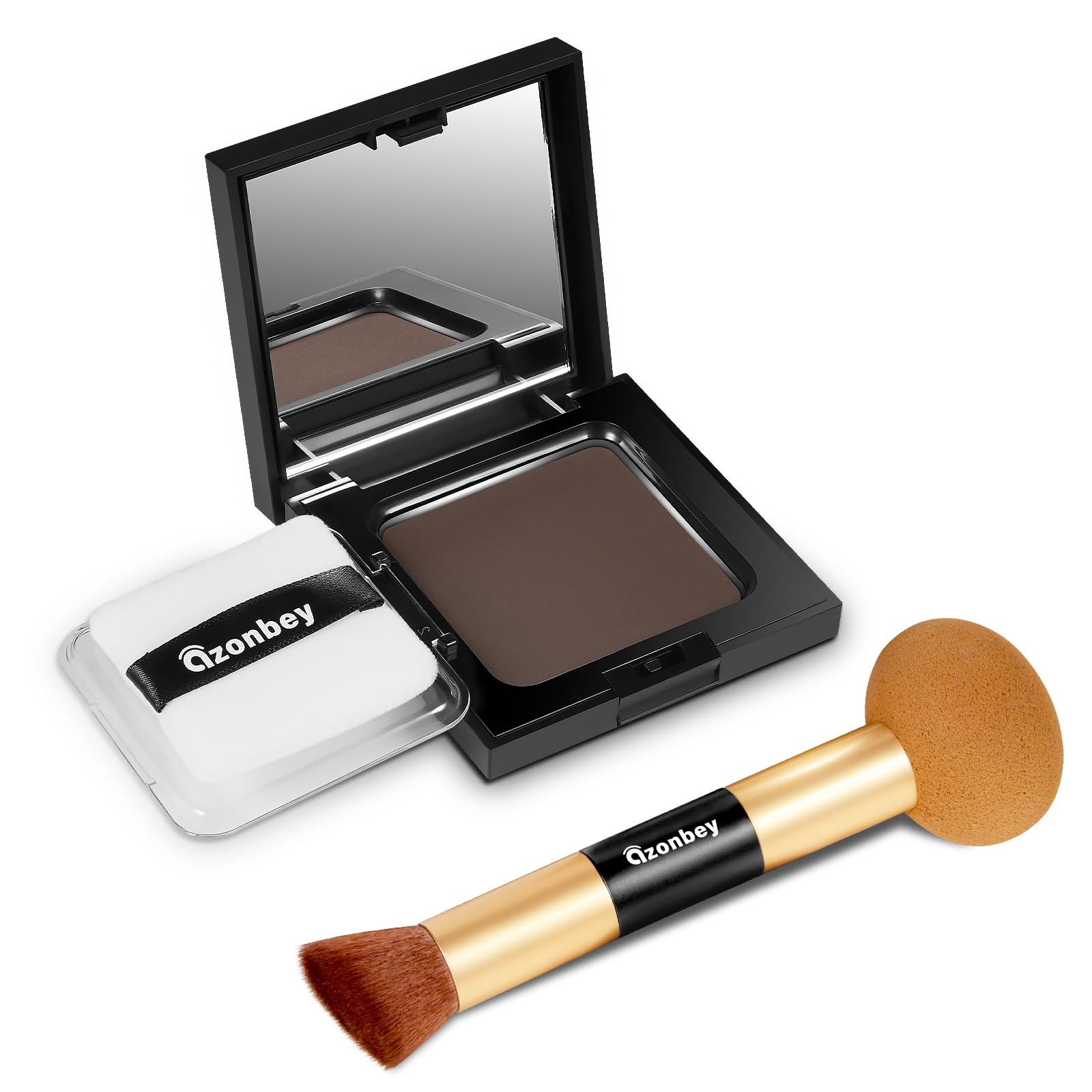 Azonbey Root Touch Up Powder — Instant Grey Coverage, Water-Sweat Resistant, Cruelty-Free