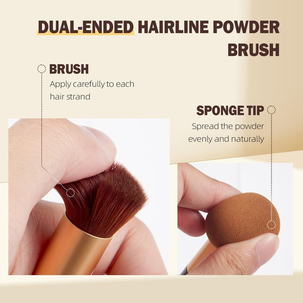Azonbey Root Touch Up Hair Color with Makeup Brush – Black – Instant Grey Coverage