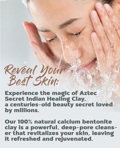 Aztec Secret Indian Healing Clay 2 lb – Deep Pore Cleansing Facial & Body Mask – The Original 100% Natural Calcium Bentonite Clay (Version 2)