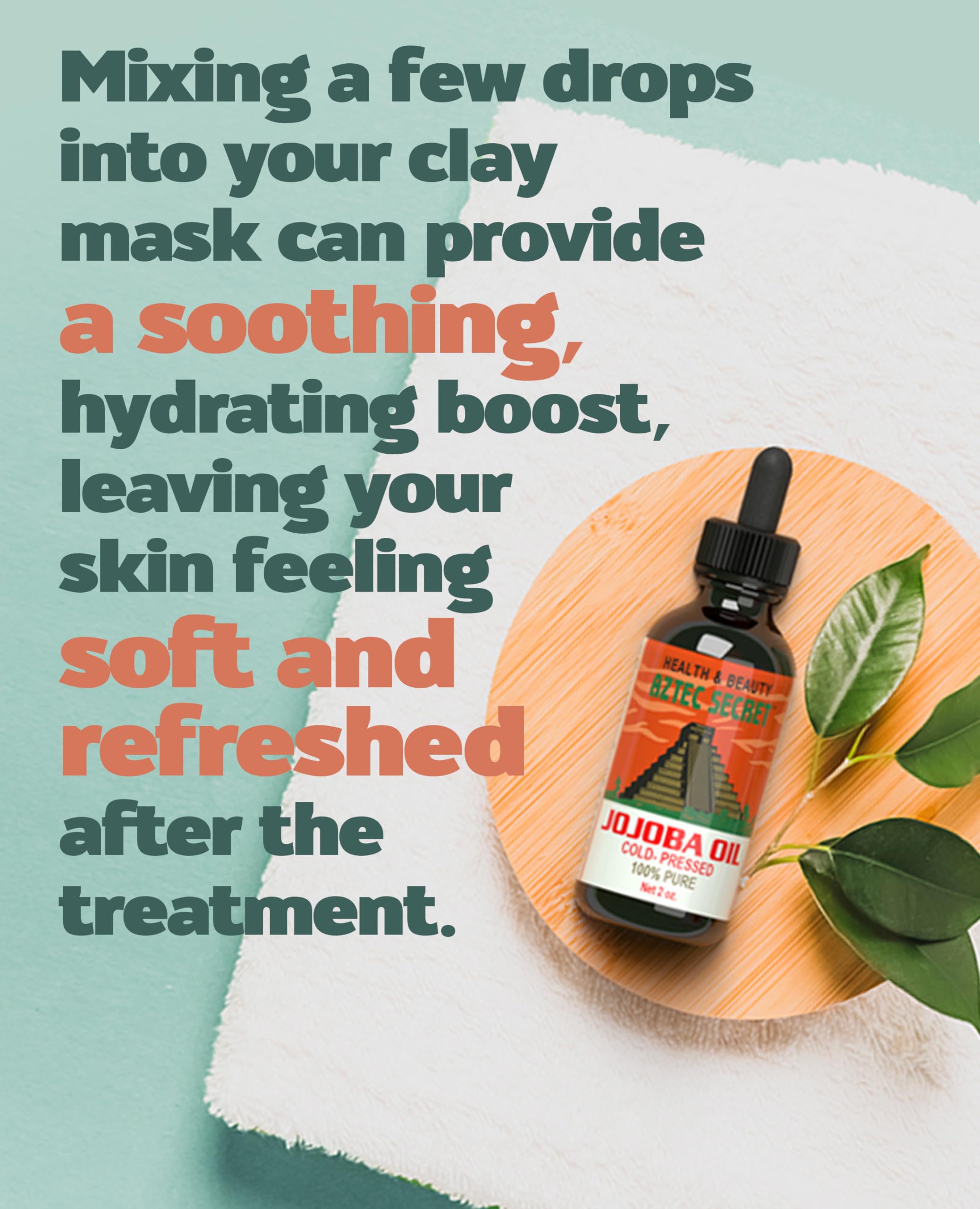 Aztec Secret 100% Pure Jojoba Oil, 2 oz – Cold-Pressed, Unfiltered, Deep Skin & Hair Moisturizer