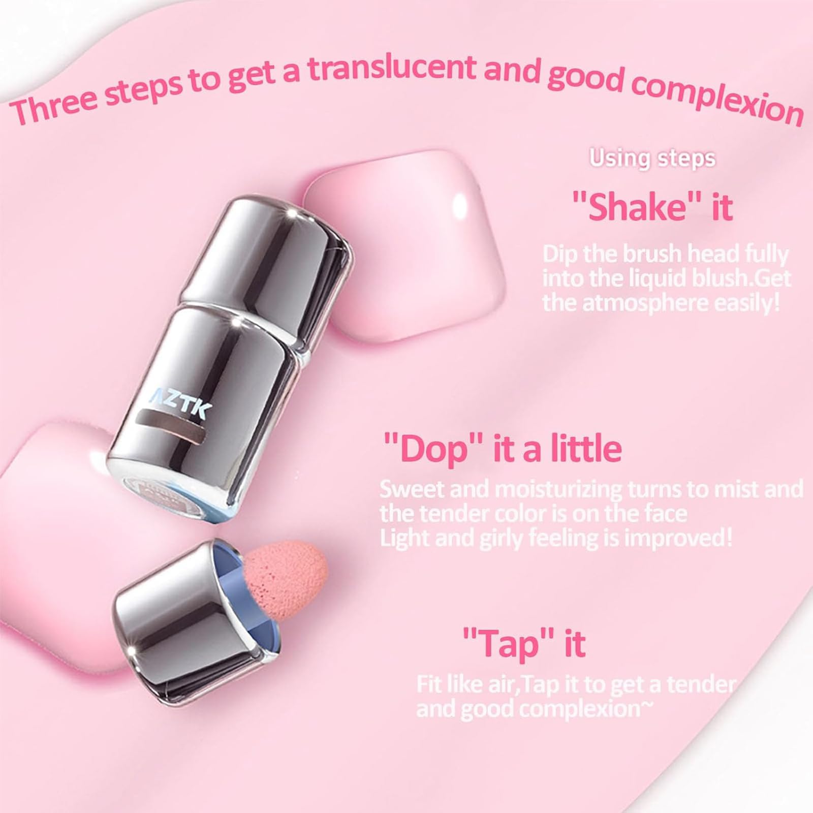 Aztk Liquid Blush JC04 – High-Pigment Jelly Color, Matte Finish