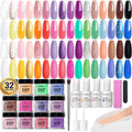 AZUREBEAUTY 42Pcs Dip Powder Nail Kit Starter — 32 Colors, No Lamp Needed, All-In-One Set