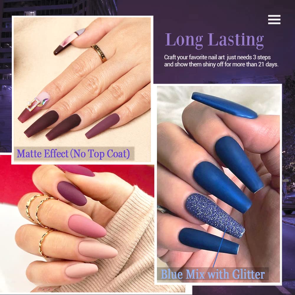 AZUREBEAUTY 19Pcs Dip Powder Nail Kit Starter — 12 Colors, Base/Top Coat & Activator