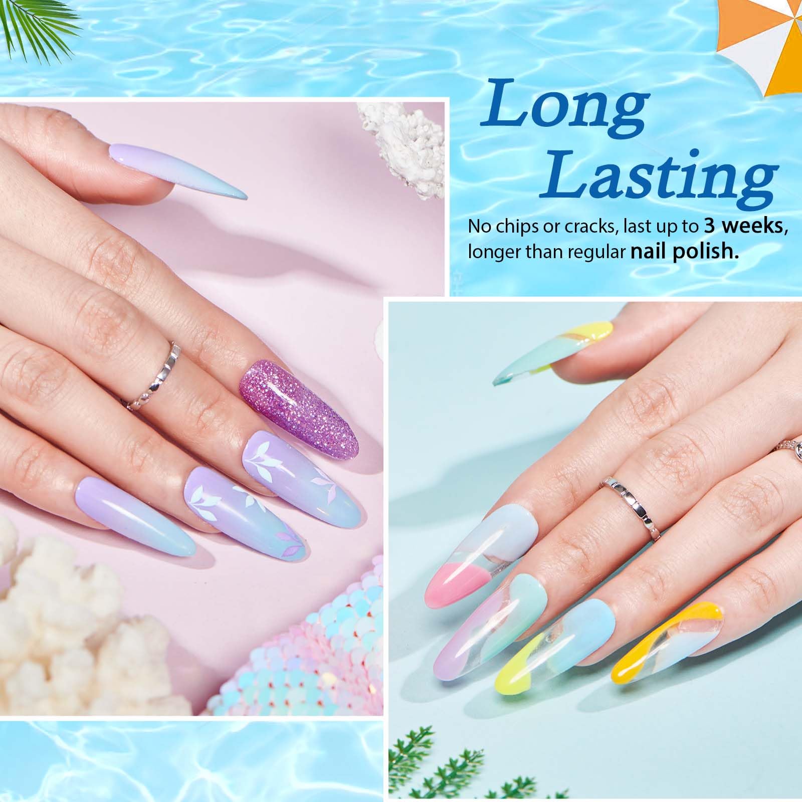AZUREBEAUTY 170Pcs Dip Powder Nail Kit Starter – 36 Colors, No Lamp Needed