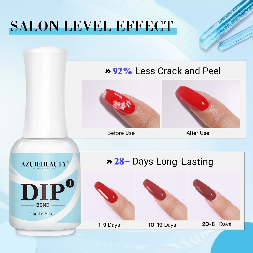 AZUREBEAUTY Dip Powder Primer Bond – 15ml | Strong Adhesion Base for Nail Sets, DIY Manicure & Salon Use