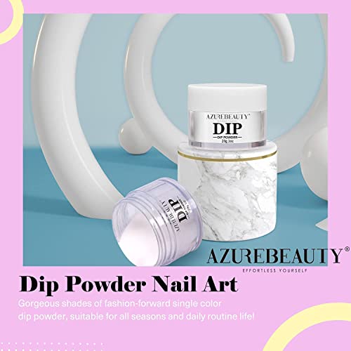 AZUREBEAUTY Bright White Dip Powder – No Lamp Needed, Long-Lasting French Nail Starter (1 oz)