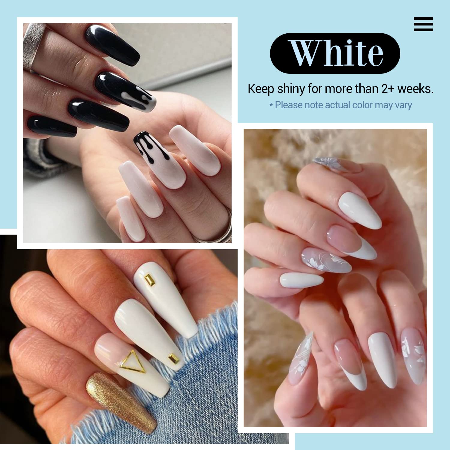 AZUREBEAUTY Bright White Dip Powder – No Lamp Needed, Long-Lasting French Nail Starter (1 oz)