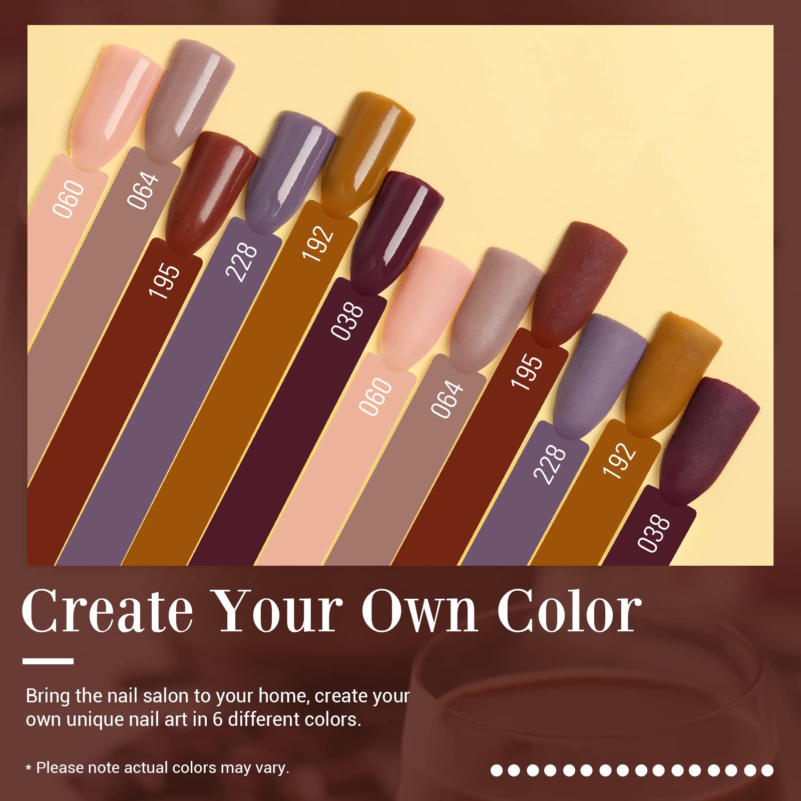 AZUREBEAUTY Brown Nude Nail Polish Set – Quick-Dry Lacquer & Strengthening Top Coat