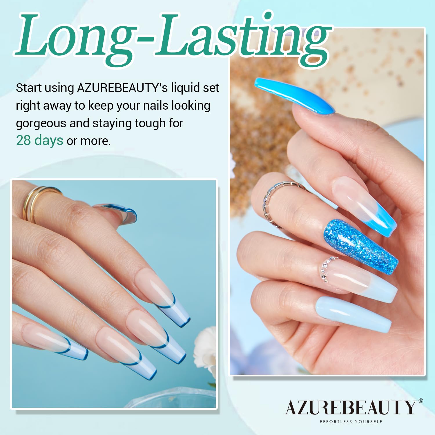 AZUREBEAUTY Dip Base Coat 40ml – Large Refill Pack for At-Home Dip Powder
