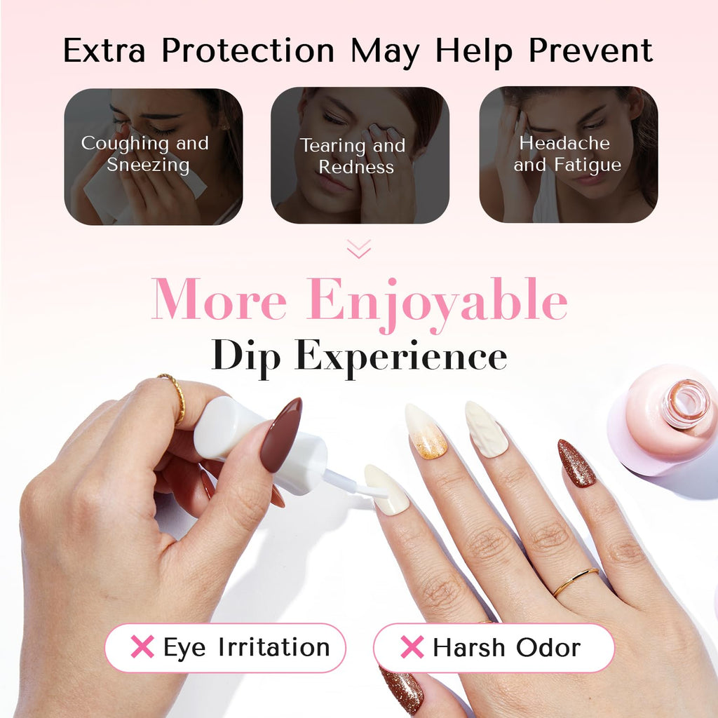 AZUREBEAUTY Dip Powder Liquid Set – 4Pcs Base, Top Coat, Activator, Brush Saver (15ml/0.5oz) – No Lamp Needed