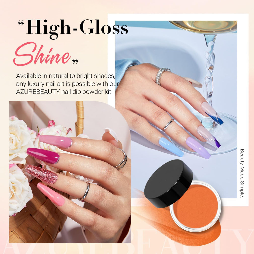 AZUREBEAUTY Dip Powder Nail Kit with Electric Drill — 24 Colors