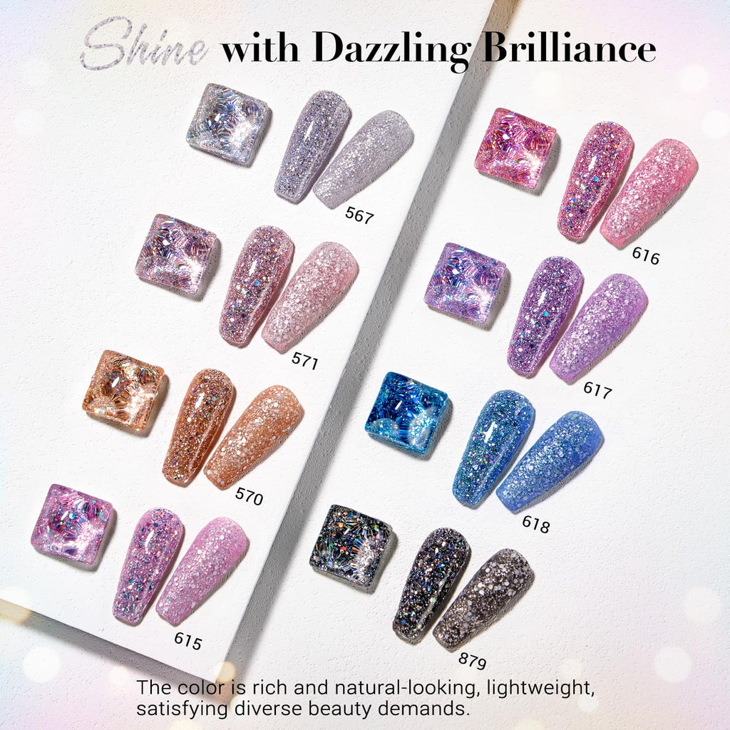 AZUREBEAUTY Dip Nails Powder Starter Kit — 8 Colors, 30 Pcs, No Lamp Needed