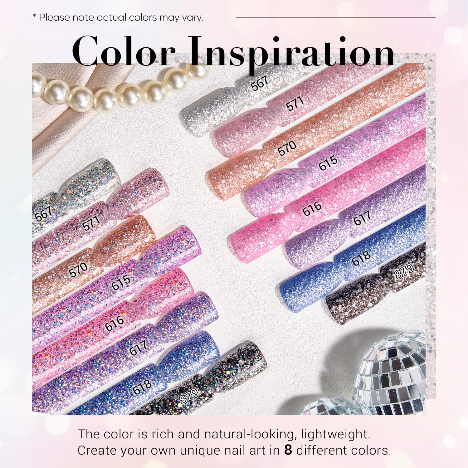 AZUREBEAUTY Dip Nails Powder Starter Kit — 8 Colors, 30 Pcs, No Lamp Needed