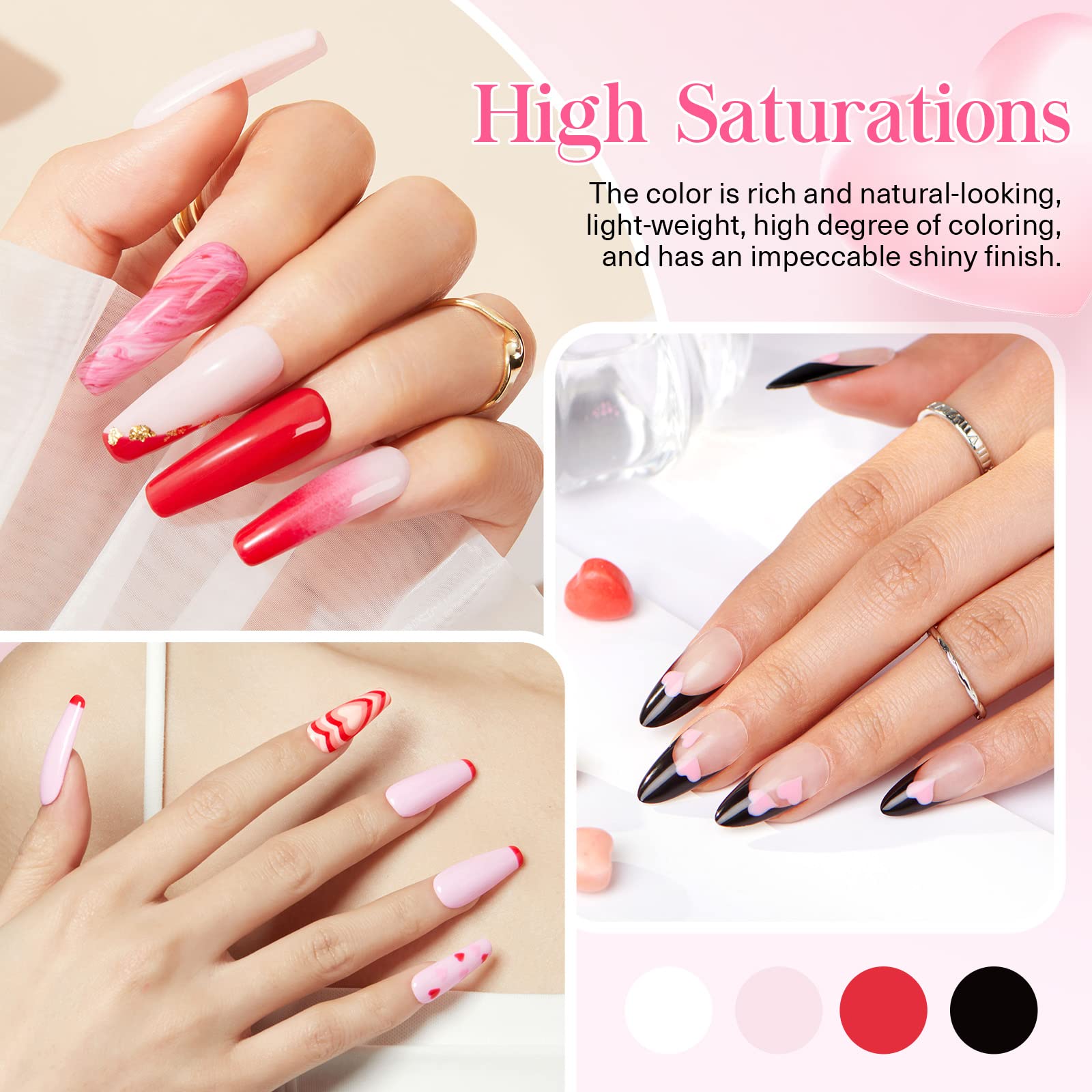 AZUREBEAUTY Dip Nails Powder Starter Kit – 4 Colors, No-UV DIY Manicure System