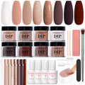 AZUREBEAUTY Dip Nails Powder Starter Kit – 8 Colors, No Lamp Needed, 30 Pcs