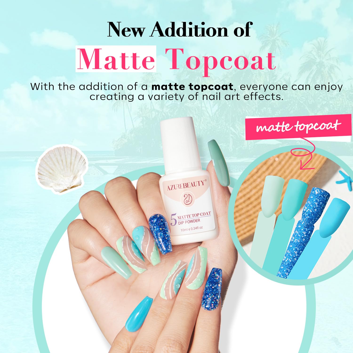 AZUREBEAUTY Dip Nails Starter Kit – 8 Colors, No Lamp, Long-Lasting Shine