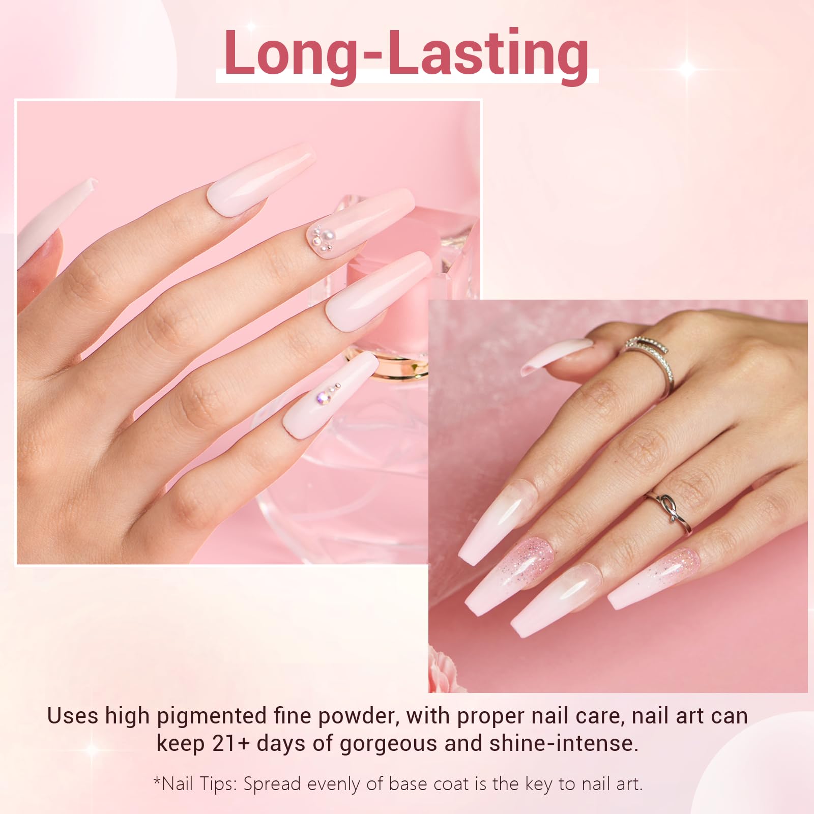 AZUREBEAUTY Dip Powder Nail Kit – 4 Nude & Glitter Hues, No Lamp Needed
