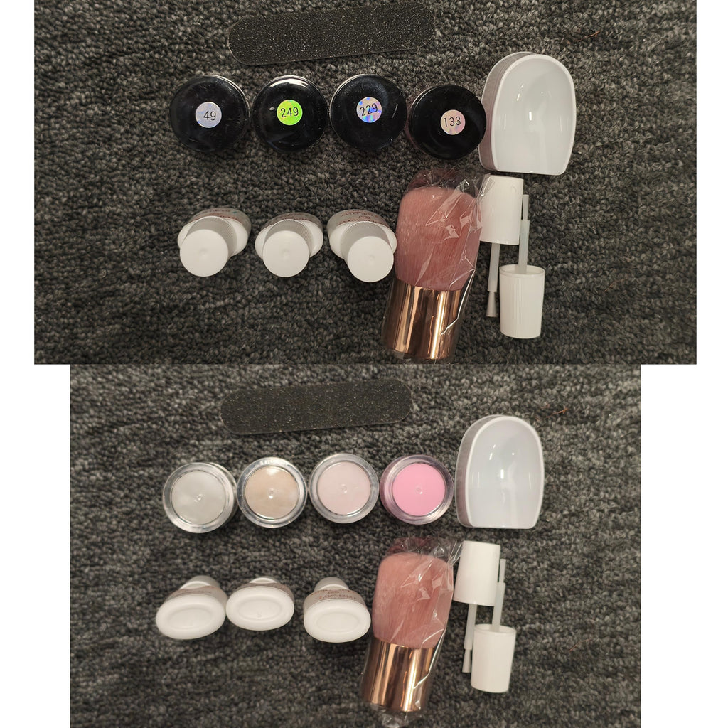 AZUREBEAUTY Dip Powder Nail Starter Kit — 4 Translucent Jelly Nude Shades + Base, Top & Activator
