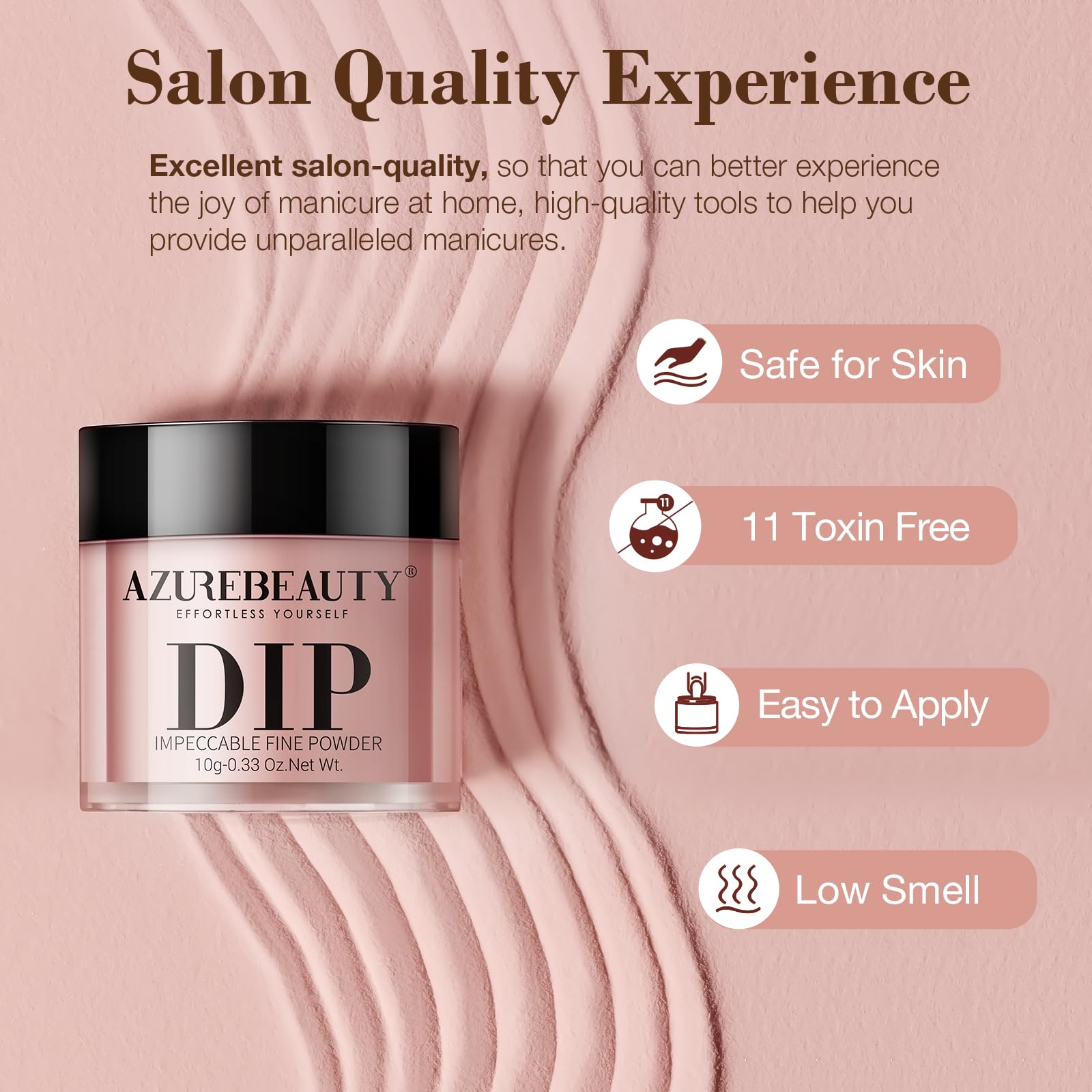 AZUREBEAUTY Dip Powder Nail Kit Starter – 4 Skin-Tone Nude Browns + Base/Top/Activator