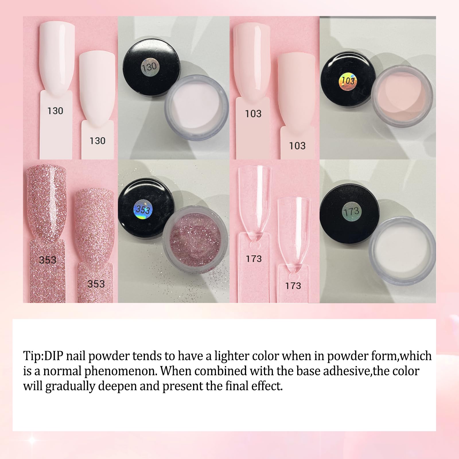 AZUREBEAUTY Dip Powder Nail Kit Starter — 4-Color Glitter & Nude Set with Base, Top & Activator