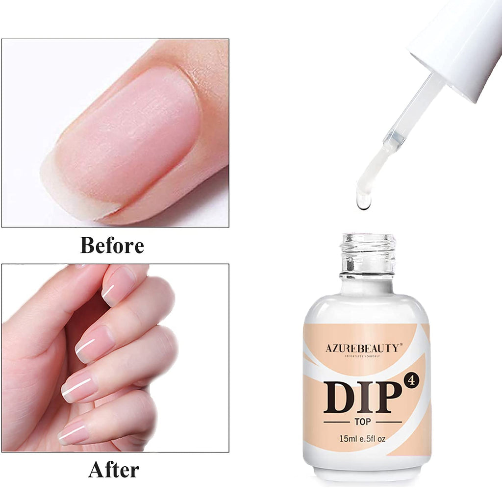 AZUREBEAUTY Dip Powder Top Coat – 15ml for Nail Dipping Powder Set
