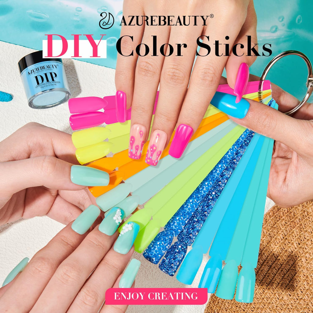 AZUREBEAUTY Dip Nails Starter Kit – Mermaid Colors, No Lamp Needed