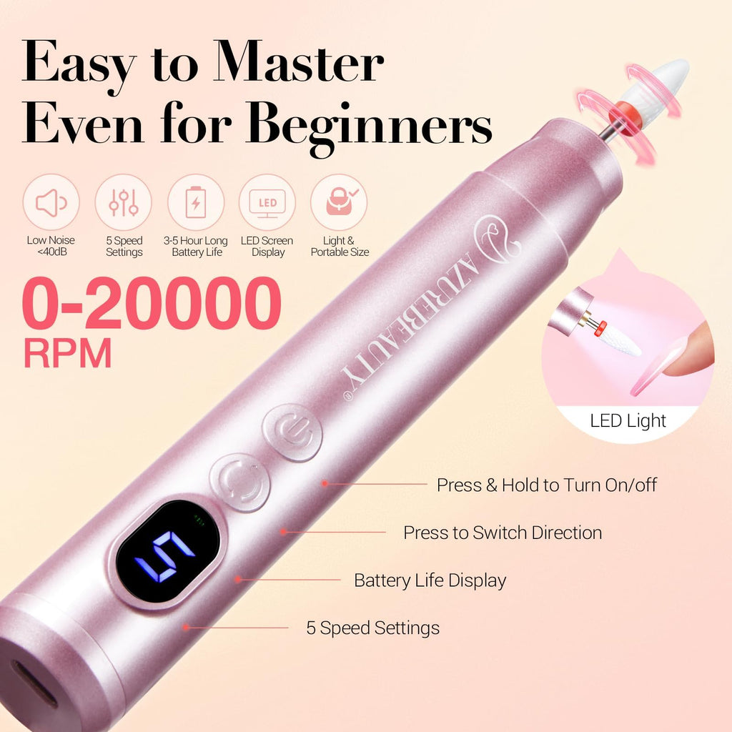 AZUREBEAUTY Dip Powder Nail Kit with Electric Drill — 24 Colors