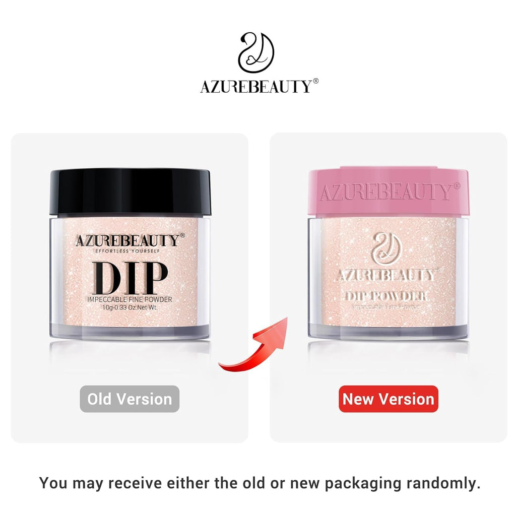 AZUREBEAUTY Dip Powder Nail Kit – 4 Jelly Colors + Dried Flowers, Starter Liquids & Recycling Tray
