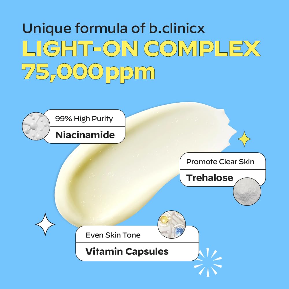 b.clinicx Niacinamide 5% Brightening Body Lotion – Even Skin Tone, Antioxidant-Rich (300ml)