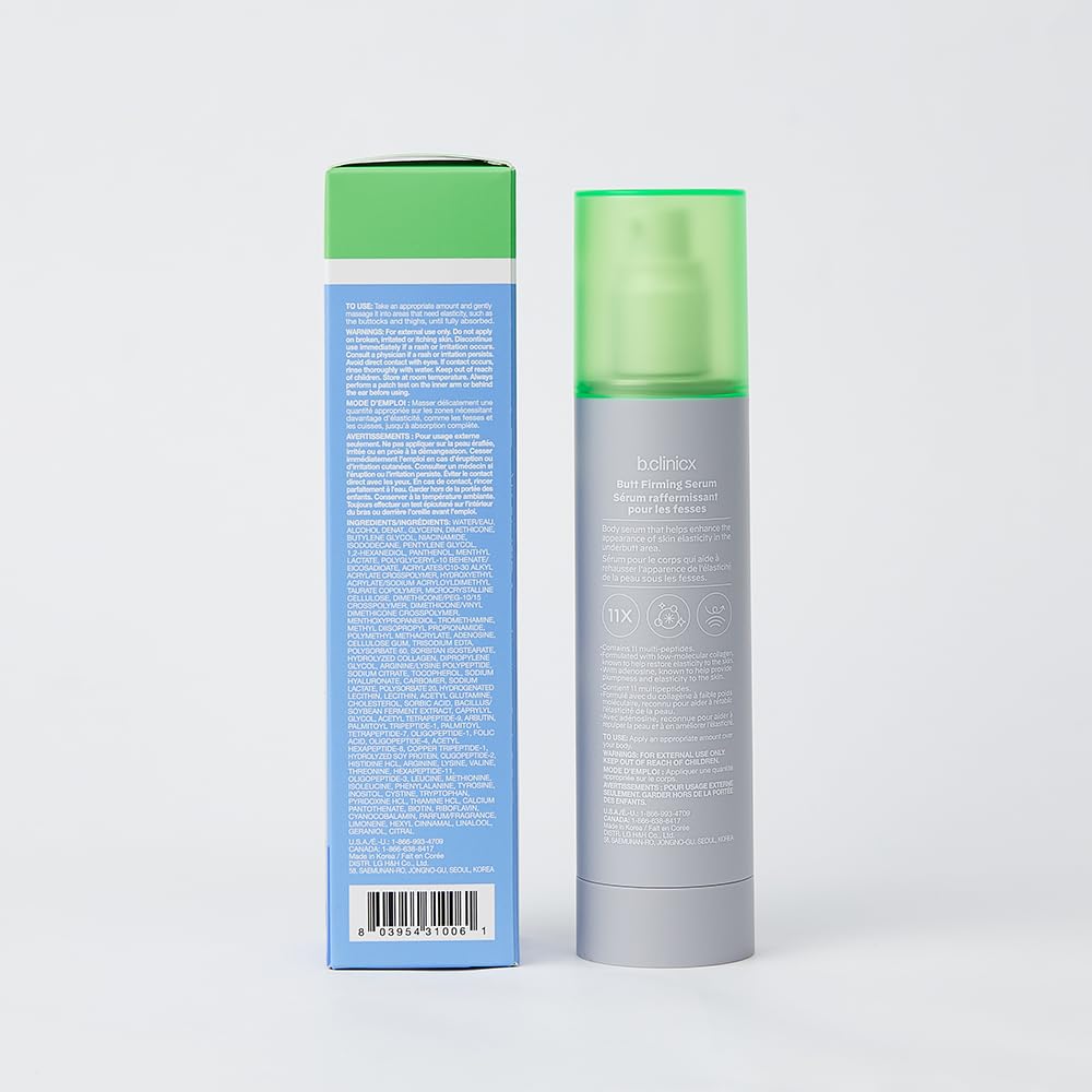 b.clinicx Multi Peptide Butt Firming Serum - Body Tightening Cream with 11 Peptides & 6kDa Collagen - Korean Skincare 5.0 fl oz