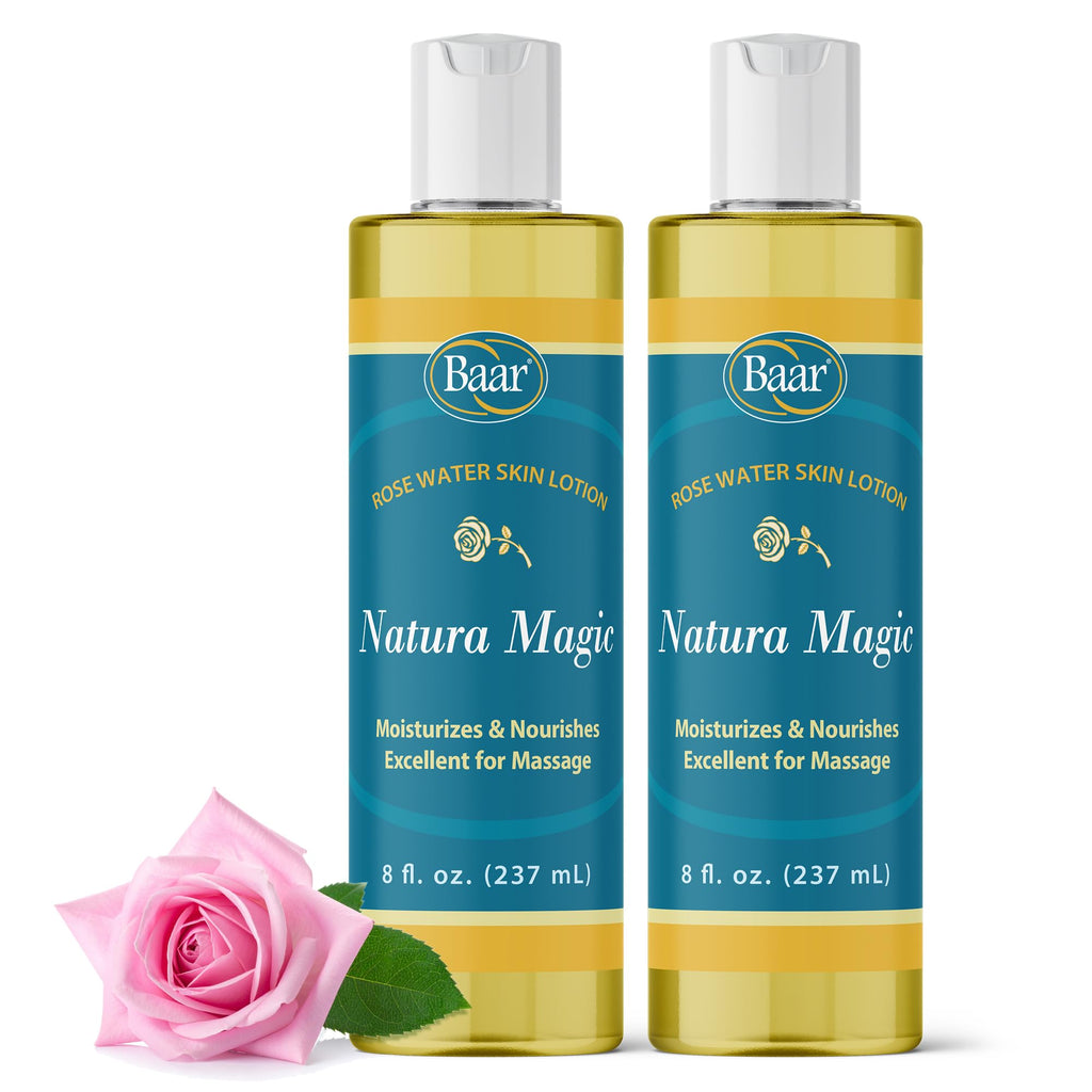 Baar Natura Magic Rose Water Skin Lotion — 8 oz (Pack of 2)
