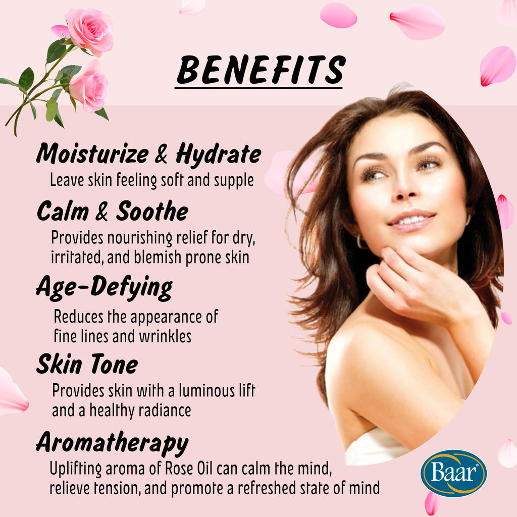 Baar Natura Magic Rose Water Skin Lotion — 8 oz (Pack of 2)