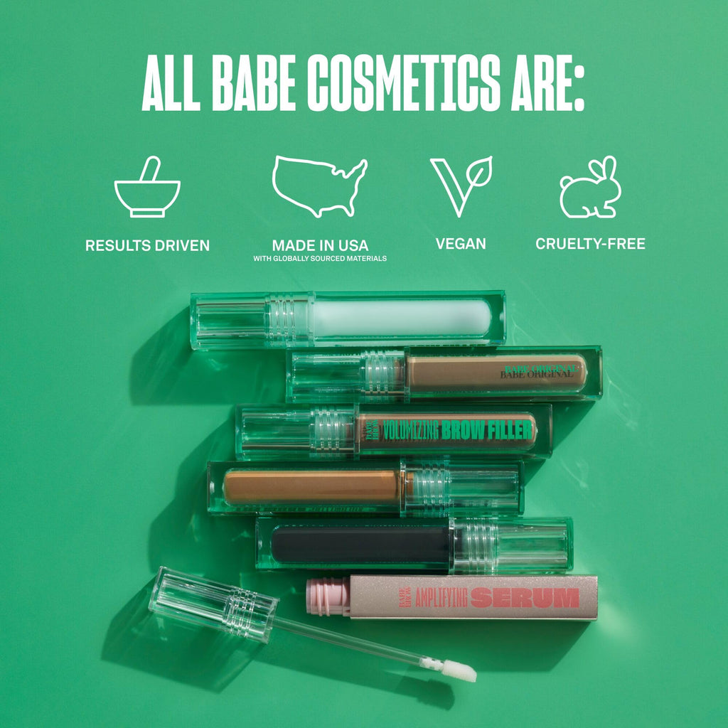 Babe Original Brow Serum for Thicker-Looking Brows | Peptides, Castor Oil & Biotin | 3mL