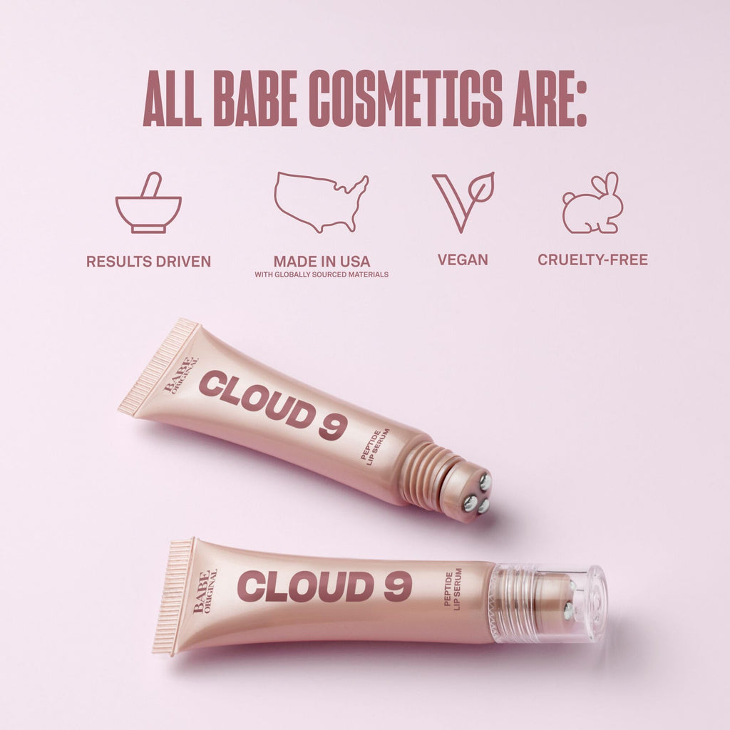 BABE ORIGINAL Cloud 9 Lip Serum | Hydrating Lip Treatment with Cloudberry Oil, Peptides & Hyaluronic Acid