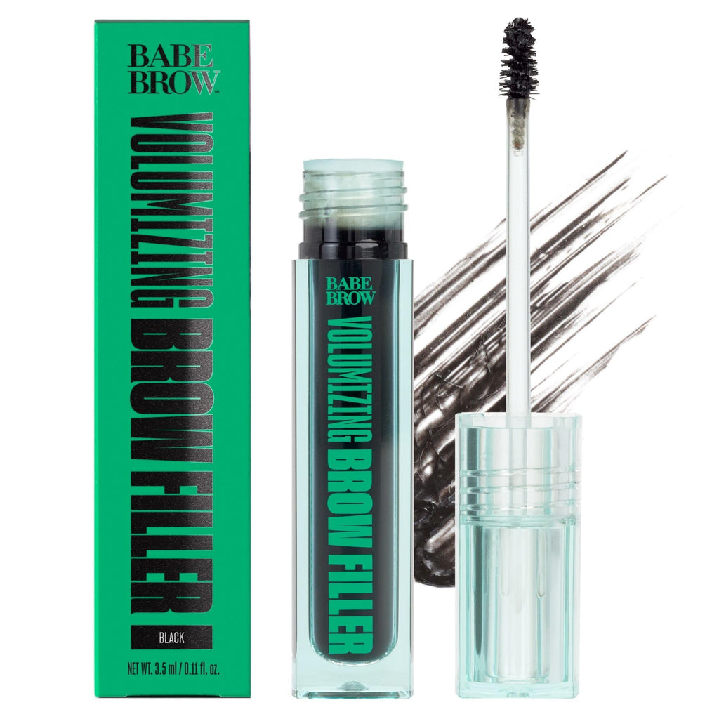 Babe Original Volumizing Eyebrow Filler - Tinted Brow Gel with Peptides & Biotin (Black)