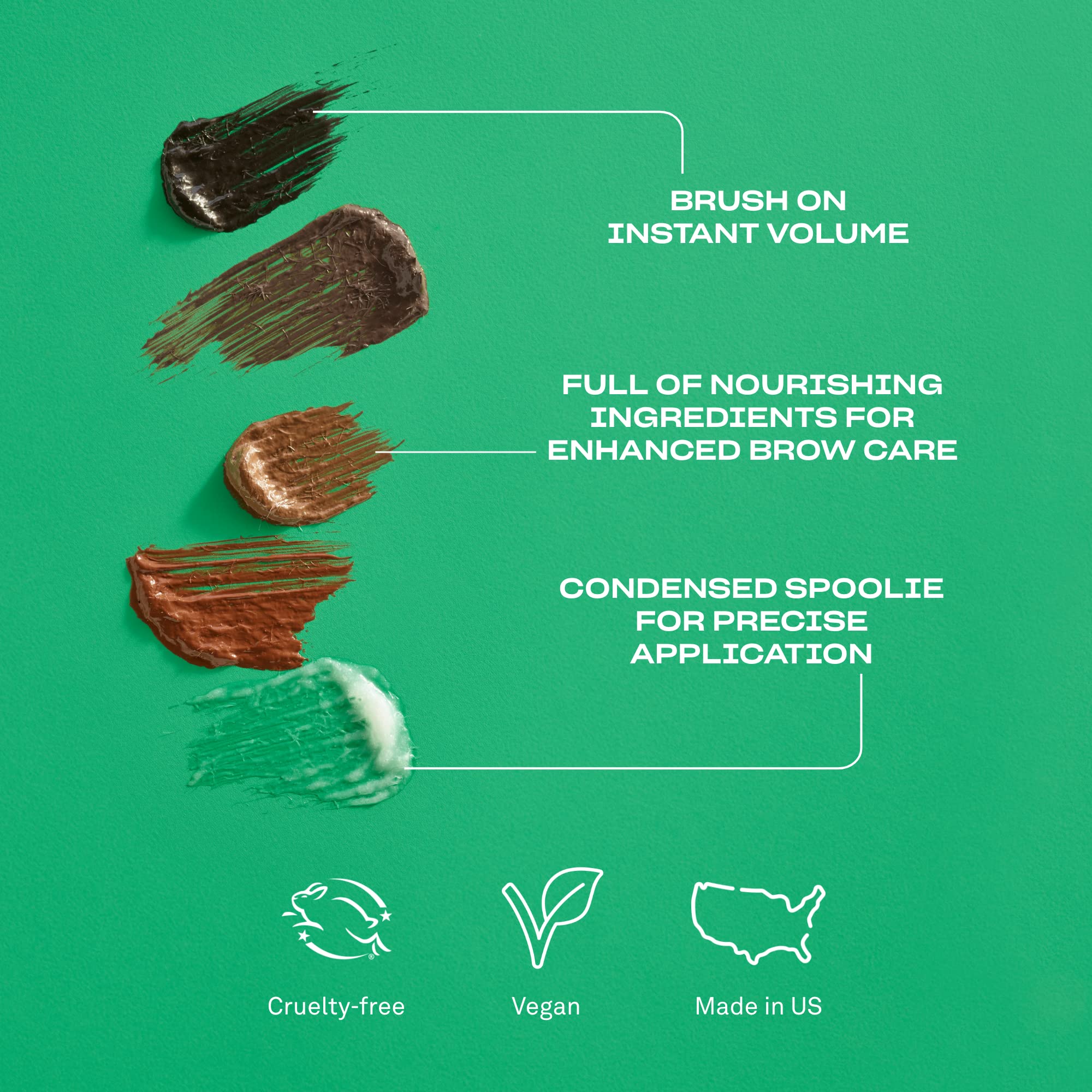 Babe Original Volumizing Eyebrow Filler - Tinted Brow Gel with Peptides & Biotin (Black)