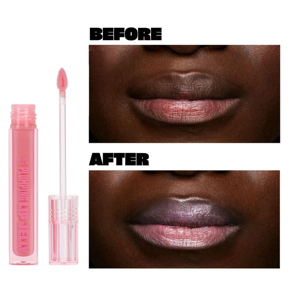 BABE ORIGINAL Glow Lip Jelly Plumping Gloss – Fuller Lips, High Shine & Hydration